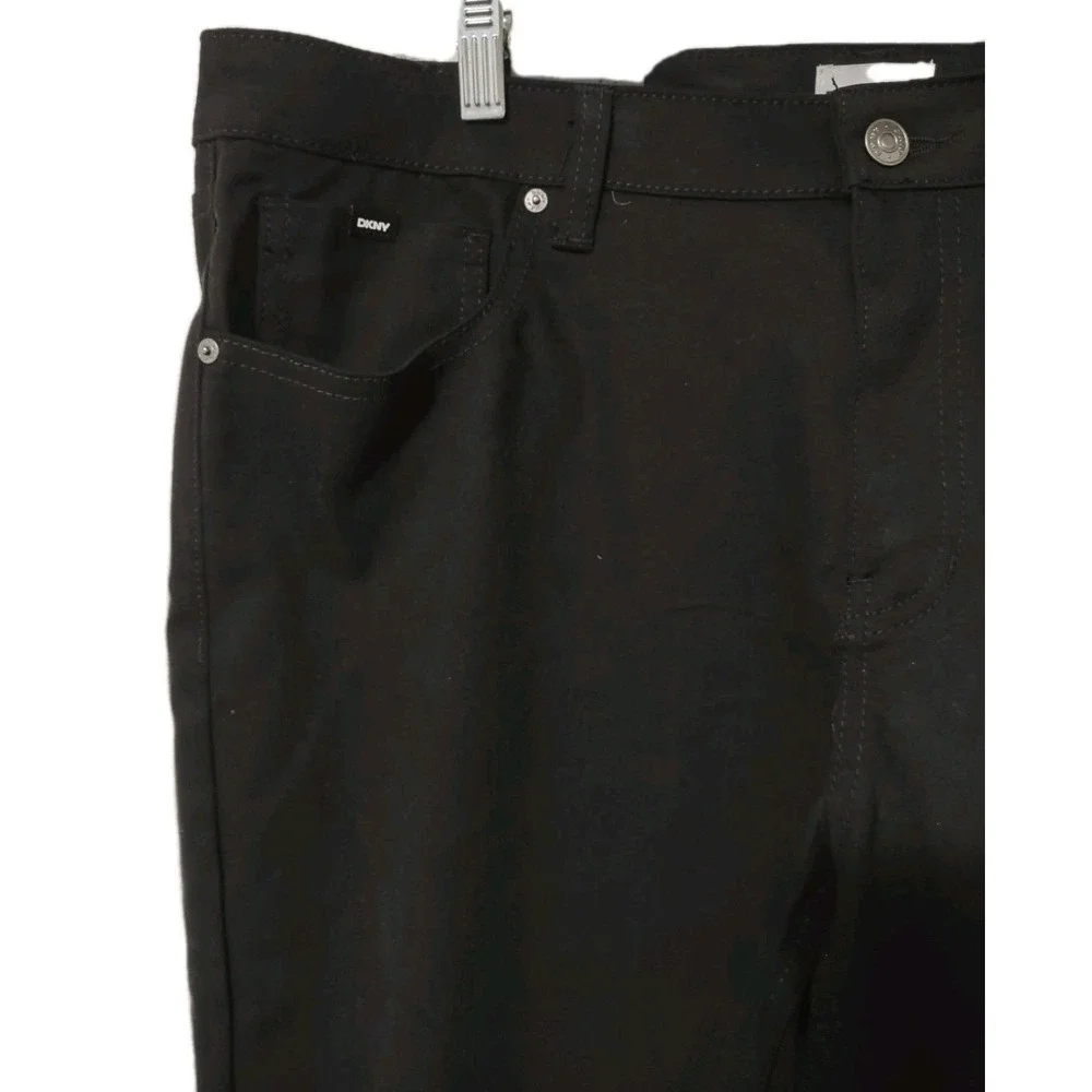 DKNY Pants 36x30 Mens Slim Fit Ultimate Stretch Black Norm Core Streetwear Edgy